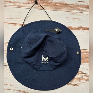 Mission Navy Wide Brim Classic Sun Hat